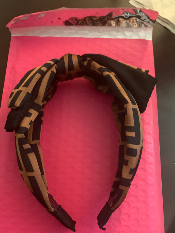 Luxury Chic Inspired Headband - Brown and Black