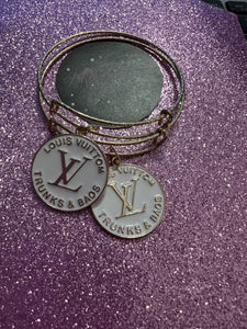 LV CHARM BRACELETS - GOLD AND WHITE