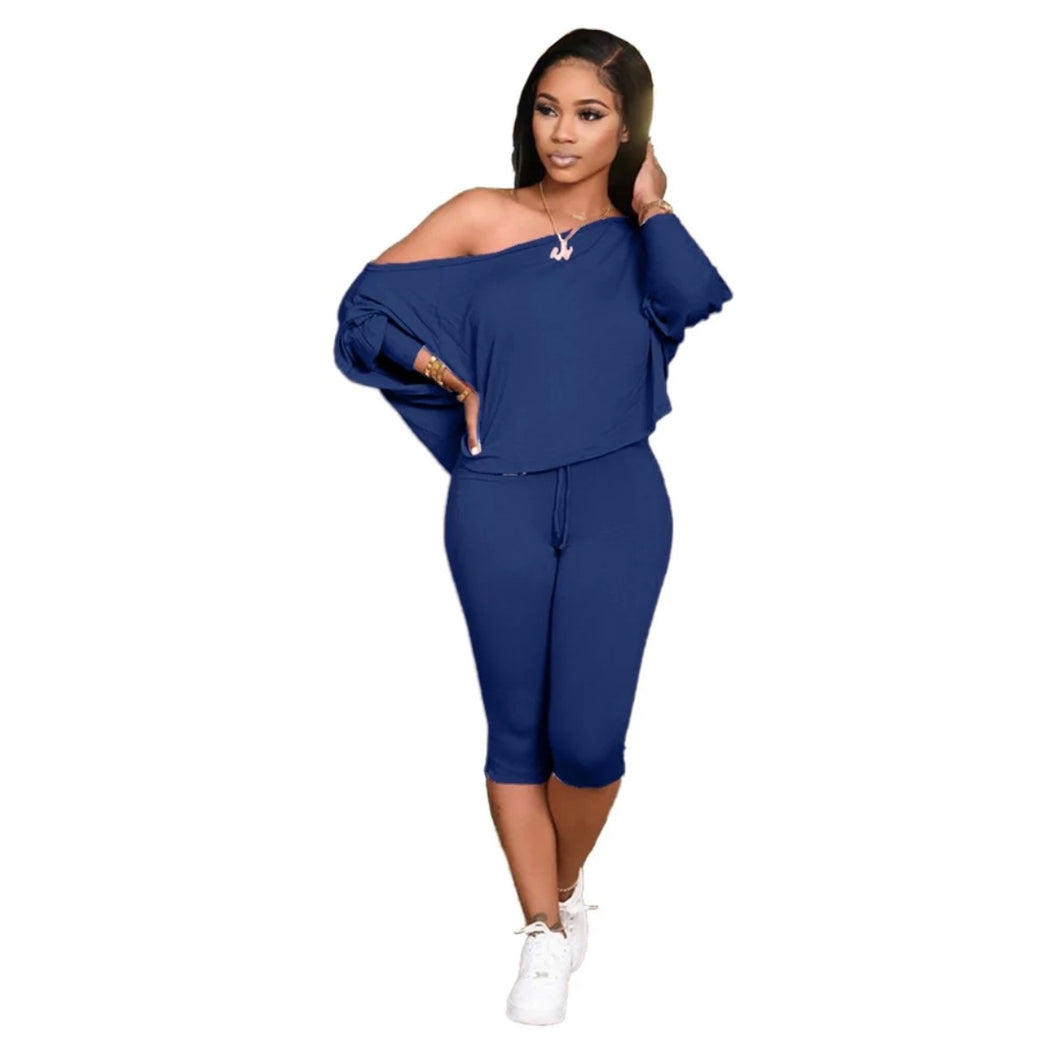 SASSY CHIC SHORT SET - BLUE