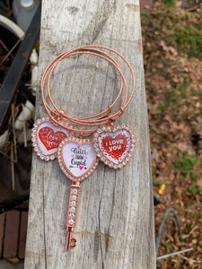 Valentine's Day Charm Sets - Rose Gold